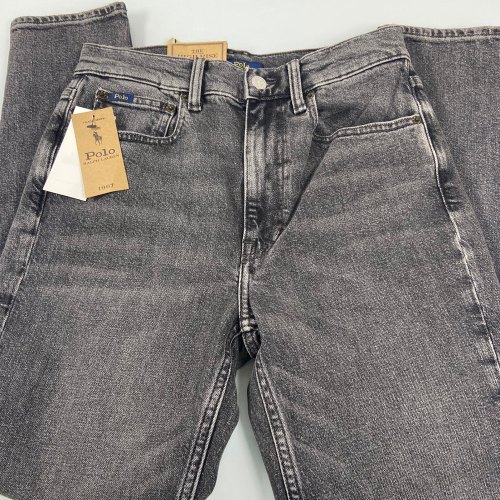 Polo Ralph‎ Lauren Women's 26 High Rise Skinny Crop Jeans Gray Wash Low Stretch